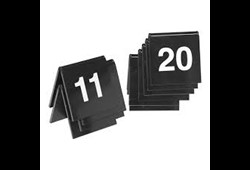 Tischnummer plastik schwarz/weiß 11-20